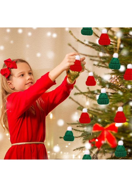 32PCS Bebek Mini Şapkalar, 16 Mini Örgü Noel Baba Şapkası ve 16 Siyah Plastik Noel Şapkası Minyatür Plastik Üst Şapkalar Içerir (Yurt Dışından) indirimleri