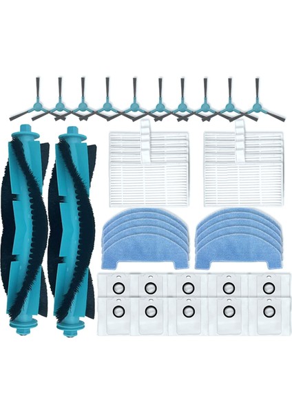 Cecotec Conga 2499 Için Ultra Ev Titanyum Gelişmiş / Atvel Smartgyro R80 Ana Yan Fırça Mop Bez Filtre Aksesuarları (Yurt Dışından)