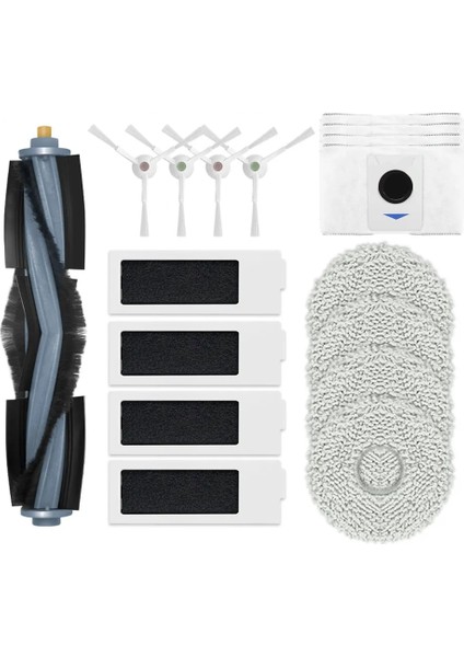Ecovacs T20 Omnı, T20 Max, T20 Pro, X1 Omni, X1 Turbo, Bork V830, V831 Fırça Filtre Mop Toz Torbaları Vakum Parçaları (Yurt Dışından)