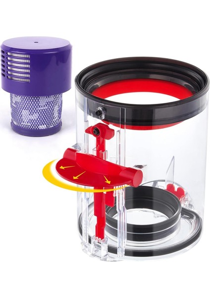 Dyson V10 SV12 Vakum Süpüratör Kalesi/toz Kovası, Küçük Bin Parça NO.969509-02 (Yurt Dışından)