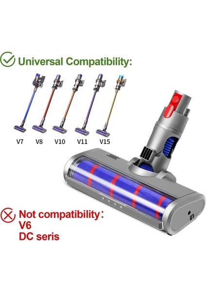 Dyson V7 V7 V8 V8 V10 V11 V15 LED Işık Için Vakum Motorhead Bağlantısı Sert Zeminler ve Düşük Halı Için Anahtar Düğmeli LED Işık (Yurt Dışından) modelleri