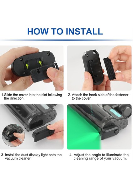 Evrensel Vakum Temizleyici Toz Ekran Led, Dyson Shark Bissell ve Daha Fazlası Için Şarj Edilebilir Yeşil Işık Uyumlu (Yurt Dışından) modelleri