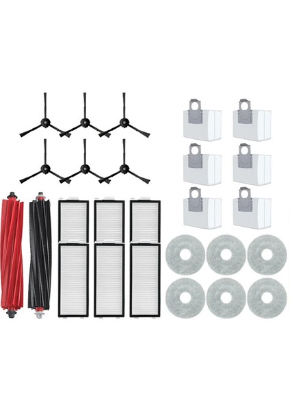 Roborock Için Aksesuarlar V20 P10S Pro Robot Vakum Temizleyici Yedek Parçalar Filtre Ana Yan Fırça Mop Bez Toz Çanta (Yurt Dışından)