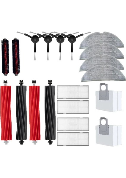 Roborock Için Aksesuarlar S8 Pro Ultra Robot Vakum Yedek Parçalar Ana Yan Fırçalar Mop Bezleri Hepa Filtreleri Toz Çantaları, A (Yurt Dışından)