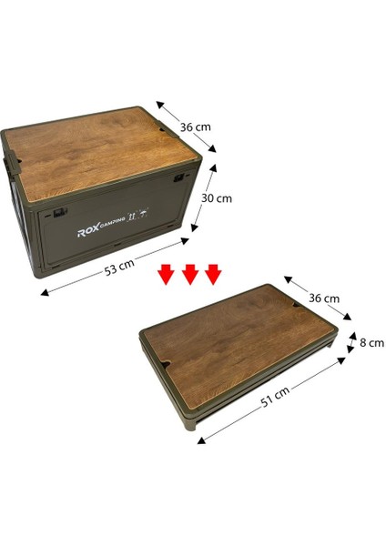 0304 Katlanır Kamp Kutusu 55 Litre