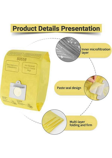 Kenmore Canister 5055, 50557 ve 50558 Için 10 Paket Tip C/q Yedek Vakum Süpürge Torbaları (Yurt Dışından) modelleri