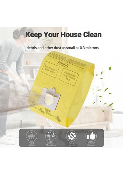 Kenmore Canister 5055, 50557 ve 50558 Için 10 Paket Tip C/q Yedek Vakum Süpürge Torbaları (Yurt Dışından) indirimleri