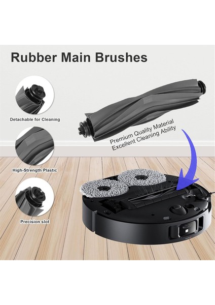 Dreame X40 Ultra Robot Vakum Yedek Parçalar Için Aksesuarlar Ana Yan Fırça Hepa Filtre Mop Pad Toz Çanta (Yurt Dışından) fiyatları