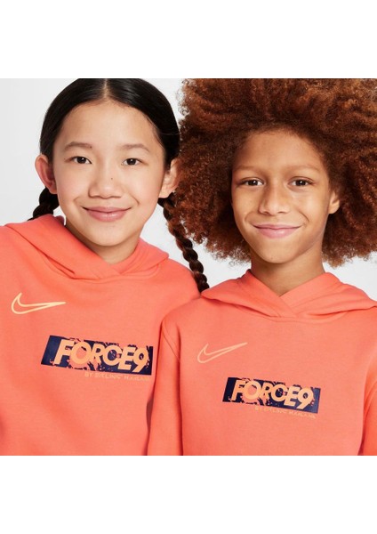 Erling Haaland Club Fleece Hoodie Çocuk Turuncu Sweatshirt fiyatları