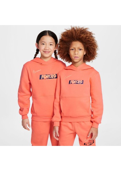 Erling Haaland Club Fleece Hoodie Çocuk Turuncu Sweatshirt fırsatları