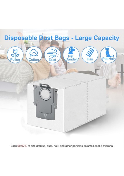 Roborock S8 Maxv Ultra /P10 A7400RR /qrevo S /qrevo Plus Robot Vakum Süpürge Toz Torbası Robot Aksesuarları (Yurt Dışından) fiyatları