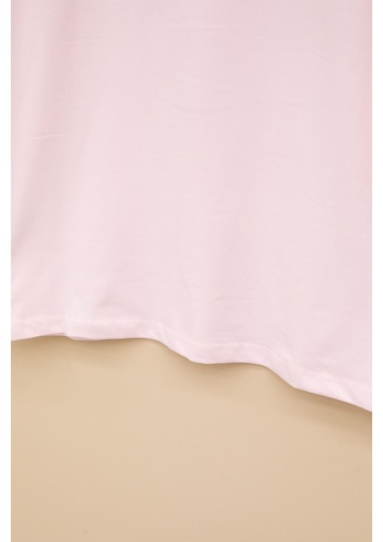 Pembe West Side Kabartmalı Yazılı Kız Çocuk Bisiklet Yaka Tişört 20973 modelleri