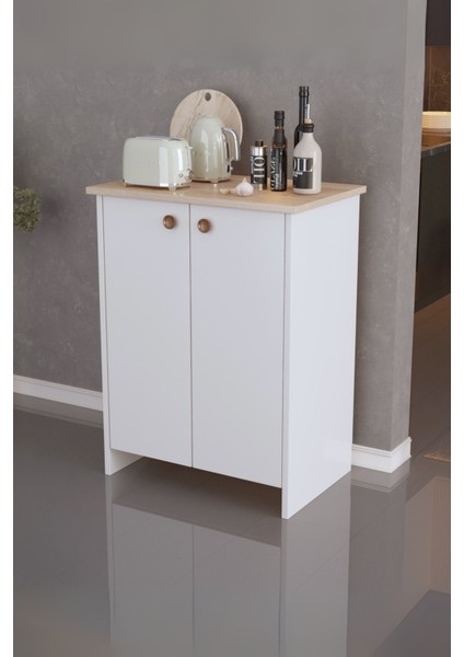 Plus Çok Amaçlı 2 Kapaklı Dolap Sonomo Beyaz