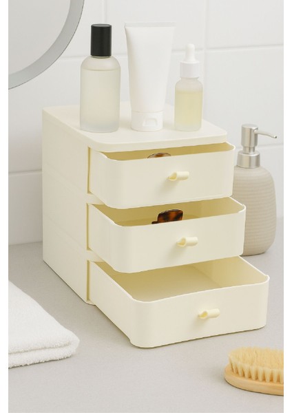 3 Katlı Makyaj ve Takı Organizeri – Çekmeceli Kozmetik Düzenleyici Kutusu fırsatları