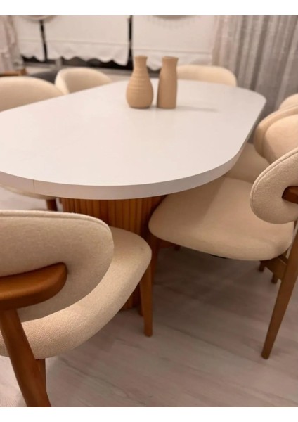 Ahşap Bohem Masa Takımı Masa Sandalye Takımı 90X180 Masa 6 Adet Bohem Sandalye indirimleri