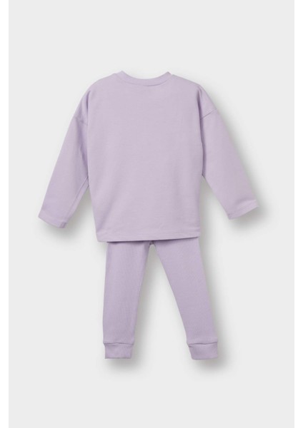 Kız Bebek 2'li Takım Unicorn Baskılı Uzun Kollu Tişört Alt E9996A525AU fırsatları