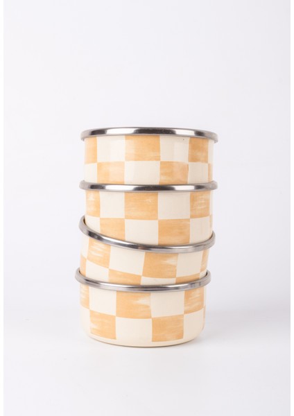 Beige Emaye 4’lü Kase Çerezlik, Kahvaltılık, Reçellik, Zeytinlik, Sunumluk Seti 8cm 200 ml fiyatları