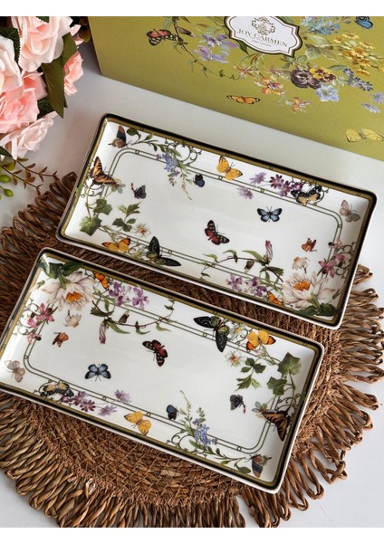 Muse Garden Dikdörtgen Sunum Tabak 2'li Küçük fiyatları