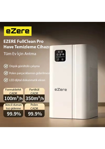 ANİON Hava Temizleme Cihazı 350 Cadr, LED Ekran, Iyon ve Sessiz Çalışma ile Toz, Duman, Poleni %99.9 Filtreler. Temiz Hava