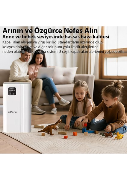 ANİON Hava Temizleme Cihazı 350 Cadr, LED Ekran, Iyon ve Sessiz Çalışma ile Toz, Duman, Poleni %99.9 Filtreler. Temiz Hava fırsatları