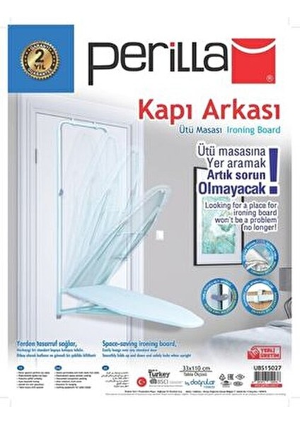 Doğrular Kapı Arkası Ütü Masası 90 cm Elektrostatik Epoksi Boya fırsatları