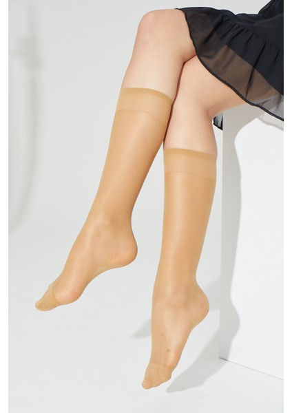 Rahat Lastikli Kaymaz 15 Den Kadın Dizaltı Ten İnce Pantolon Çorabı - Renk No 57 fiyatları