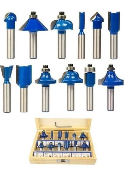 03039 8 mm 12 Parça Ahşap Freze Uç Seti indirimleri