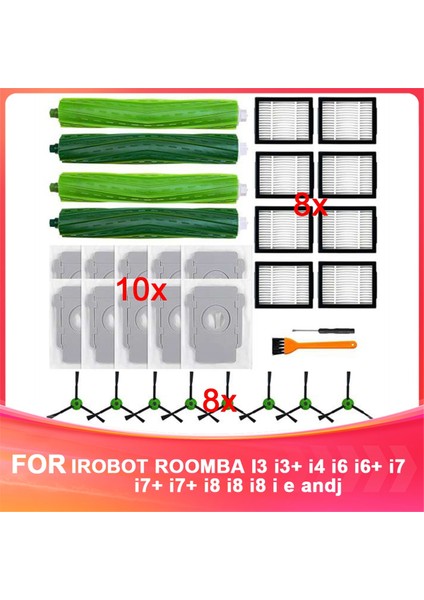 Irobot Roomba I3 I3+ I4 I6 I6+ I7 I7+ I8 I8+/ Plus E5 E6 E7 J7 Ie ve J Serisi Elektrikli Süpürge Için Yedek Parçalar (Yurt Dışından)
