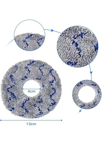 Ecovacs Deebot X1 Omnı/turbo T10 Turbo Elektrikli Süpürge Için Paspas Pedleri Yıkanabilir Paspas Bezleri Paspas Bezi Yedek Aksesuarları (Yurt Dışından) fiyatları