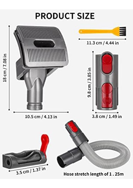 Dyson V15 V12 V11 V10 V8 V7 Elektrikli Süpürge Adaptörü Için Bakım Köpek Fırçası, Köpek ve Evcil Hayvan Tüy Fırçası Aparatı (Yurt Dışından) modelleri