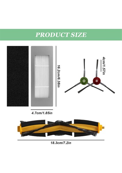 Fırça Filtre Aksesuarları Yedek Parça Seti, Ecovacs Deebot T8 N8 Ozmo 950 920 Yedek Parçaları Için Ana Fırçalar (Yurt Dışından) modelleri