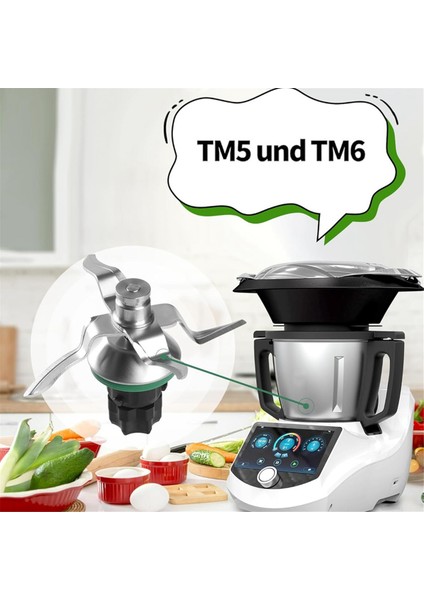 Thermomix Tm5 Tm6 Mutfak Robotu Parçaları Için Blender Bıçağı Yedek Parçası, Sabitleme Plakalı Paslanmaz Çelik Karıştırma Bıçağı (Yurt Dışından) modelleri