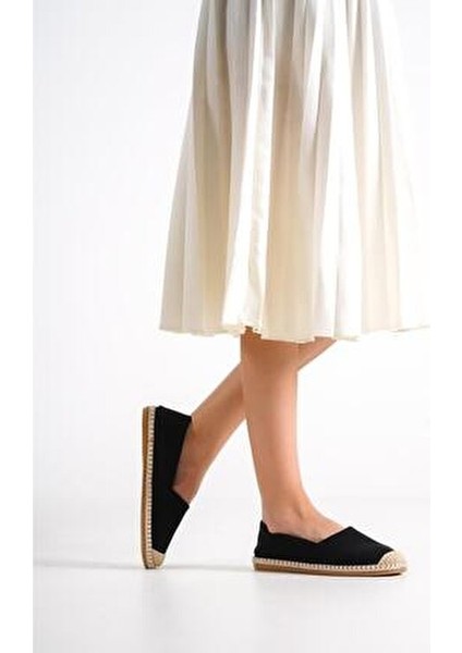 Kadın Espadril Düz Topuk Suni Deri ve PVC Taban ile Konfor