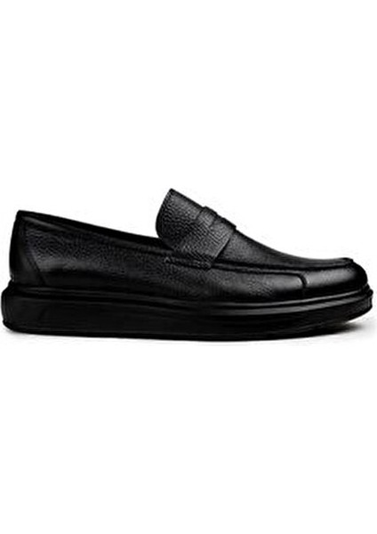 Deri Siyah Loafer Erkek Ayakkabı Düz Taban ile Günlük Kullanım indirimleri