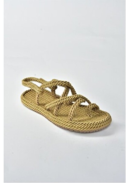 Kadın Sandalet 39 Numara Modern Tasarım Tüm Gün Rahatlık İçin Kumaş Malzeme modelleri