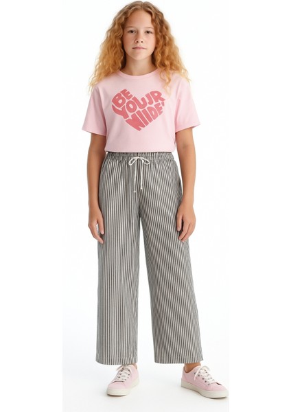 Kız Çocuk Basic Waffle Kumaş Suyolu Mevsimlik Tek Alt AK2515-1