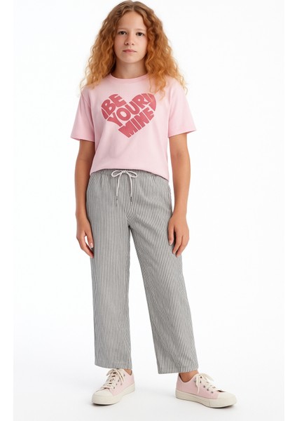 Kız Çocuk Basic Waffle Kumaş Suyolu Mevsimlik Tek Alt AK2515-1