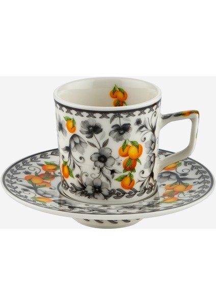 Arancia Gri Porselen Kahve Fincan Seti 120 ml fırsatları