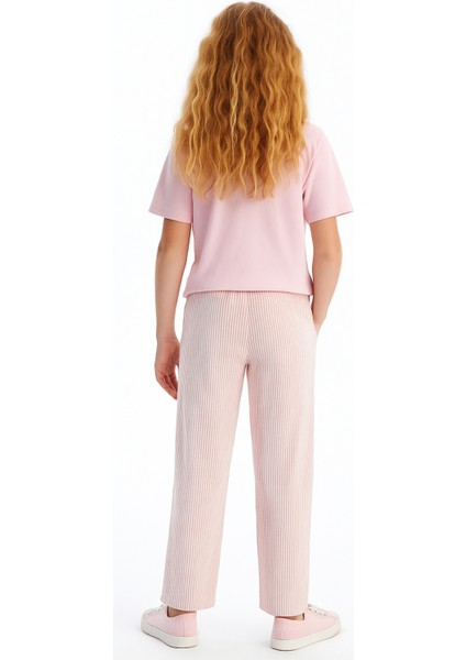 Kız Çocuk Basic Waffle Kumaş Suyolu Mevsimlik Tek Alt AK2515-1 modelleri