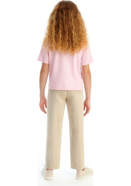 Kız Çocuk Basic Waffle Kumaş Suyolu Mevsimlik Tek Alt AK2515-1 modelleri