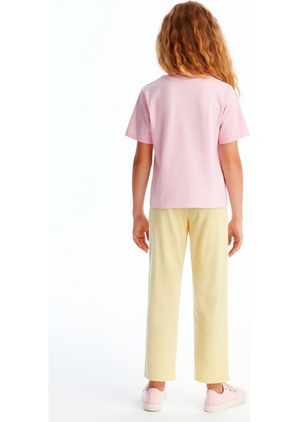 Kız Çocuk Basic Waffle Kumaş Suyolu Mevsimlik Tek Alt AK2515-1 modelleri