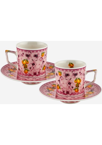 Arancia Pembe Porselen Kahve Fincan Seti 120 ml fiyatları