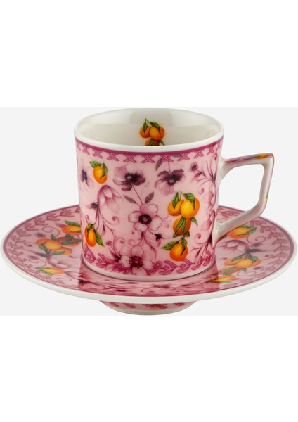 Arancia Pembe Porselen Kahve Fincan Seti 120 ml fırsatları
