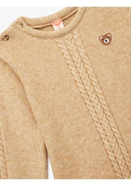 Uzun Kollu Viskon Karışımlı Bisiklet Yaka Triko Kazak modelleri