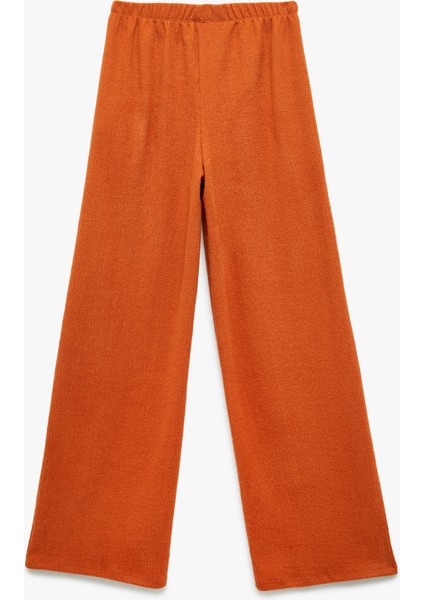 Şardonlu Beli Lastikli Basic Geniş Paça Pantolon fiyatları