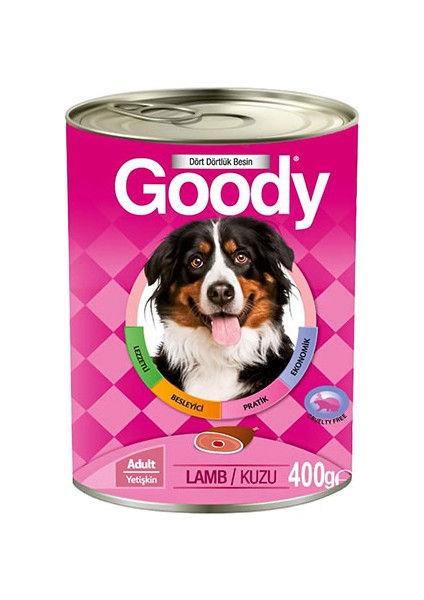 Kuzulu Yetişkin Köpek Konservesi 12 Adet 400 gr