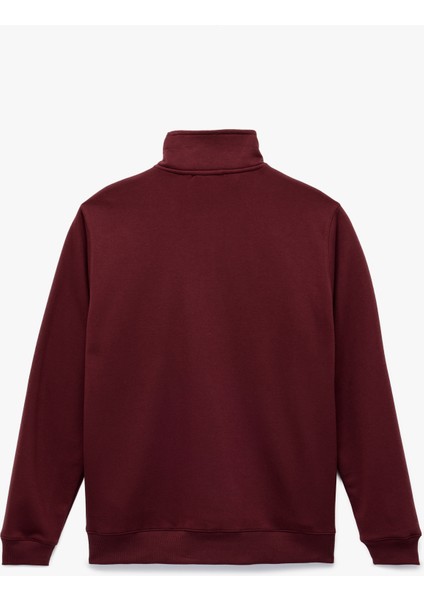 Uzun Kollu Şardonlu Basic Yarım Fermuarlı Sweatshirt fırsatları