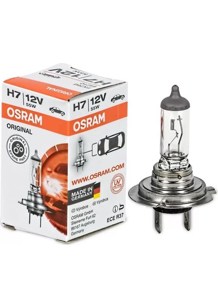 H7 Far Ampulü 12V 55W 64210 Made in Germany 2 Adet