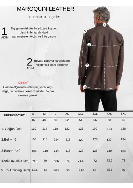 Bruno Erkek Uzun Deri Kaban