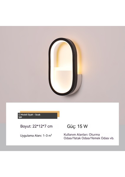 Duvar Lambası Arka Plan Duvar LED Lambası Başucu Lambası (Yurt Dışından)